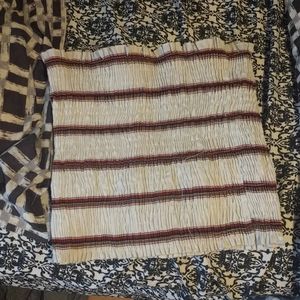 A white striped crop top